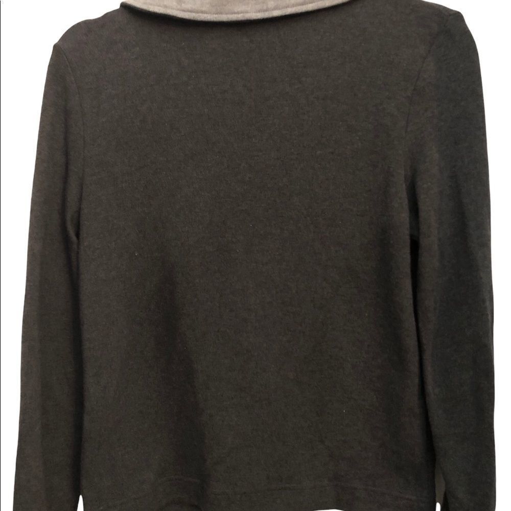 Ann Taylor Loft gray zip up cotton jacket - Picture 6 of 9